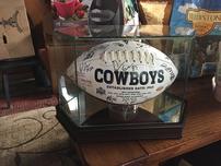 Football signed by the 2017 Dallas Cowboys 202//152